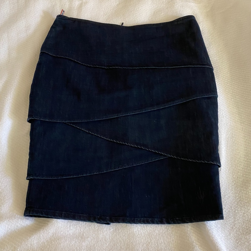 Armani Jeans Denim w/ layer Design Skirt